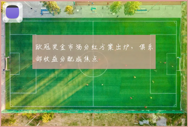 欧冠奖金市场分红方案出炉，俱乐部收益分配成焦点